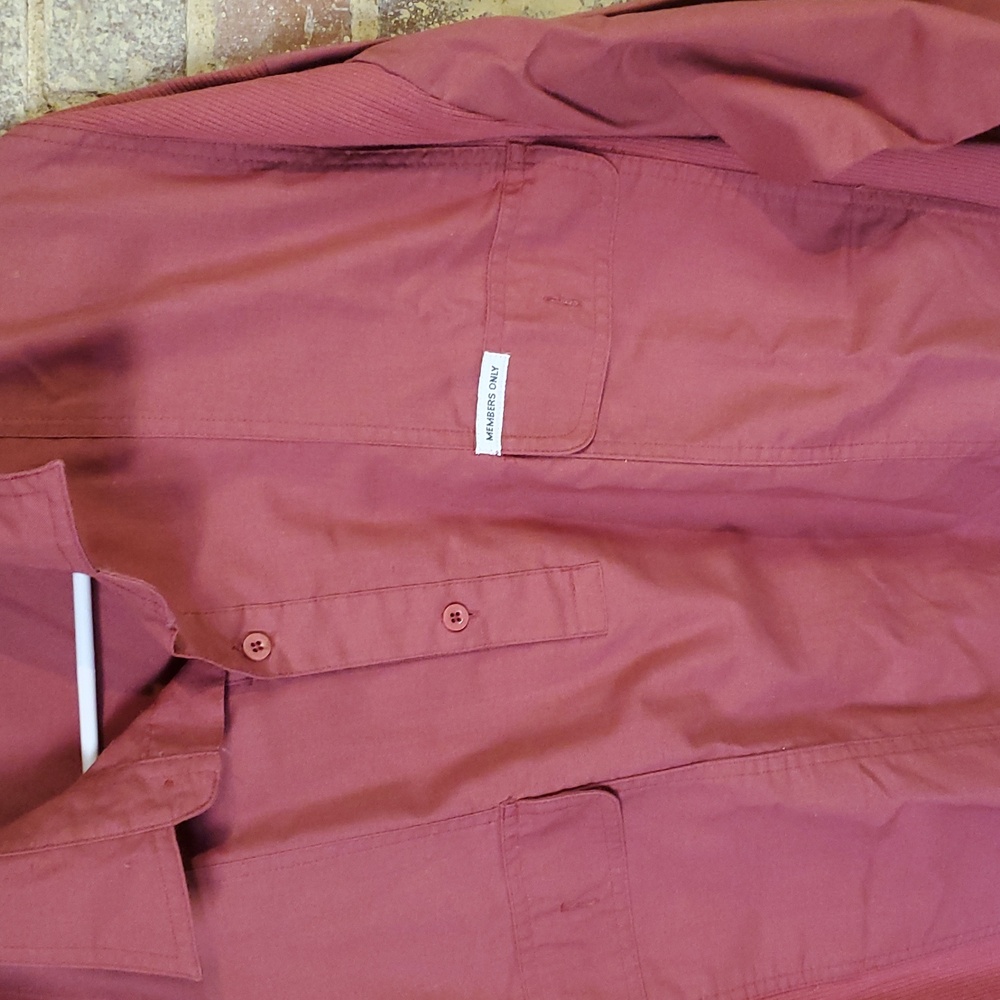 Vintage MEMBER ONLY Pullover Mens Red LARGE